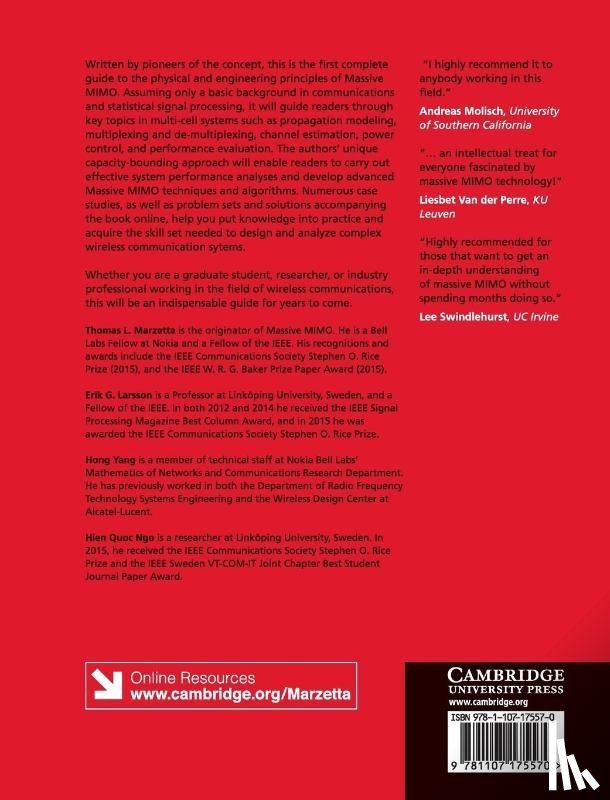 Marzetta, Thomas L., Larsson, Erik G. (Linkopings Universitet, Yang, Hong, Ngo, Hien Quoc (Queen's University Belfast) - Fundamentals of Massive MIMO