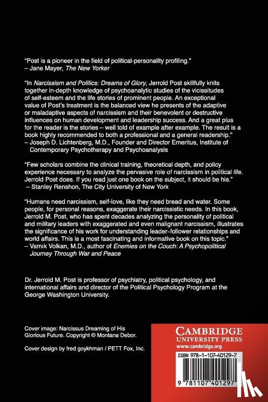 Post, Jerrold M. (George Washington University - Narcissism and Politics