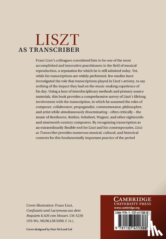 Kregor, Jonathan (University of Cincinnati) - Liszt as Transcriber