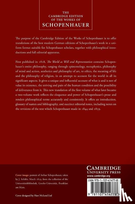  - Schopenhauer: 'The World as Will and Representation': Volume 1