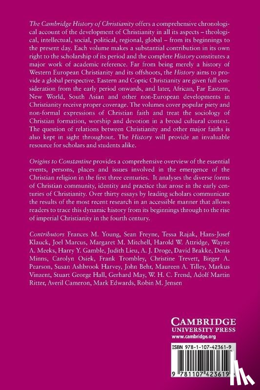  - The Cambridge History of Christianity