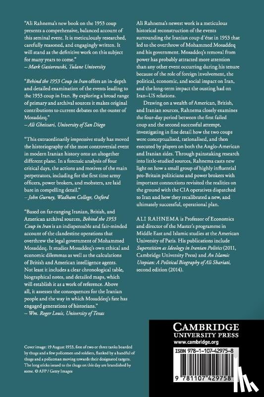 Rahnema, Ali (The American University of Paris - Behind the 1953 Coup in Iran