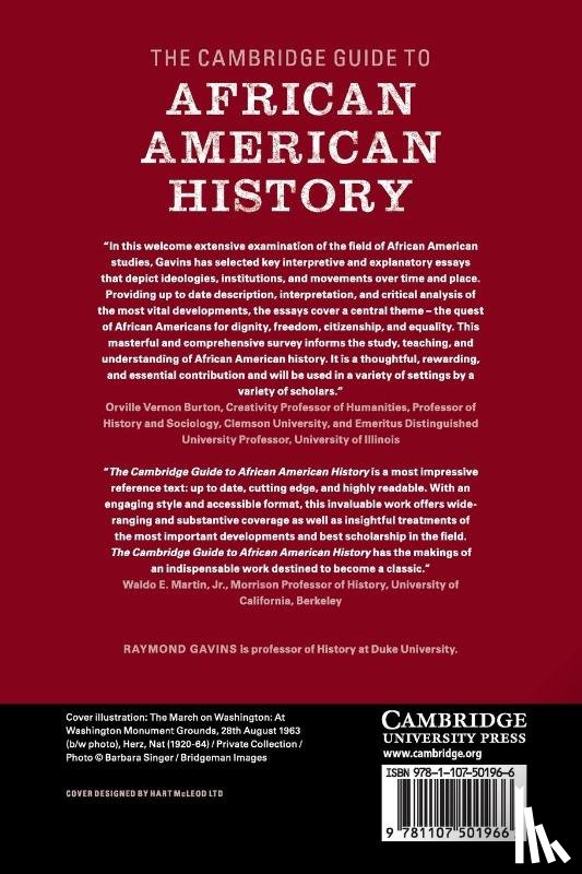Gavins, Raymond (Duke University - The Cambridge Guide to African American History