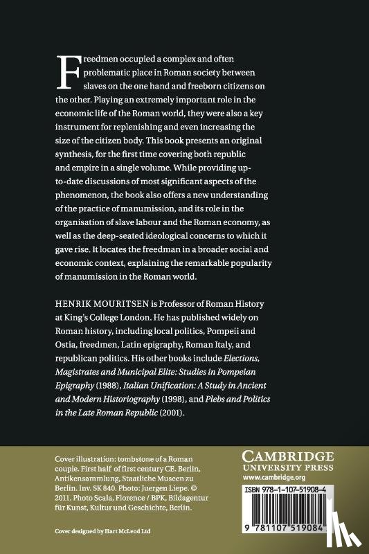 Mouritsen, Henrik (King's College London) - The Freedman in the Roman World