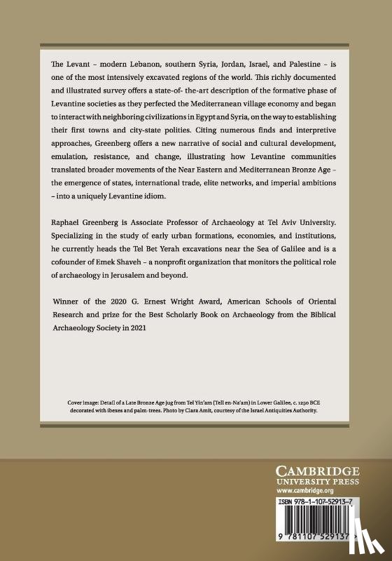 Greenberg, Raphael (Tel-Aviv University) - The Archaeology of the Bronze Age Levant