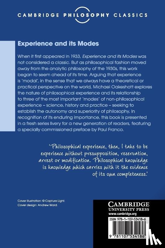 Oakeshott, Michael - Experience and its Modes