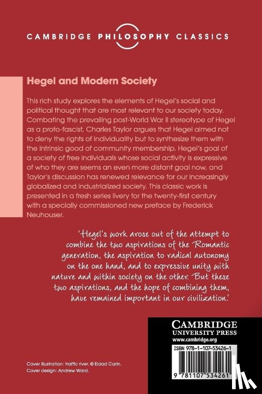 Taylor, Charles (McGill University - Hegel and Modern Society