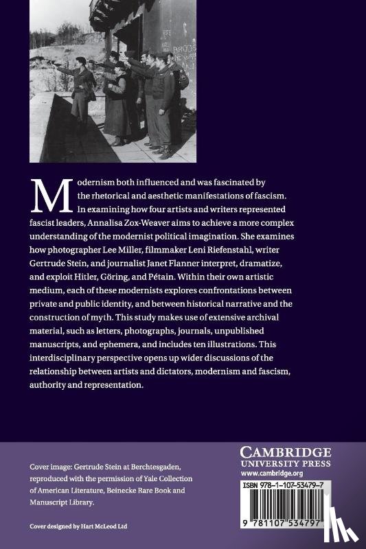 Zox-Weaver, Annalisa (University of Southern California) - Women Modernists and Fascism