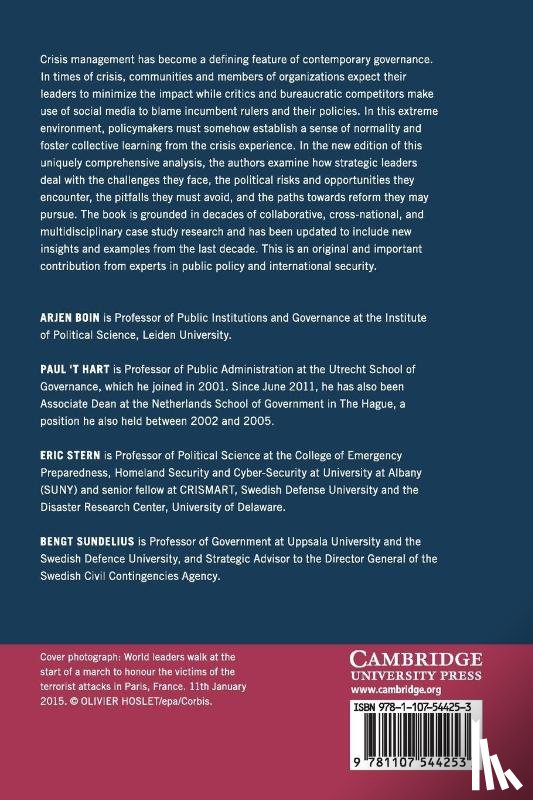 Boin, Arjen (Universiteit Leiden), ‘t Hart, Paul (Universiteit Utrecht, Stern, Eric, Sundelius, Bengt - The Politics of Crisis Management