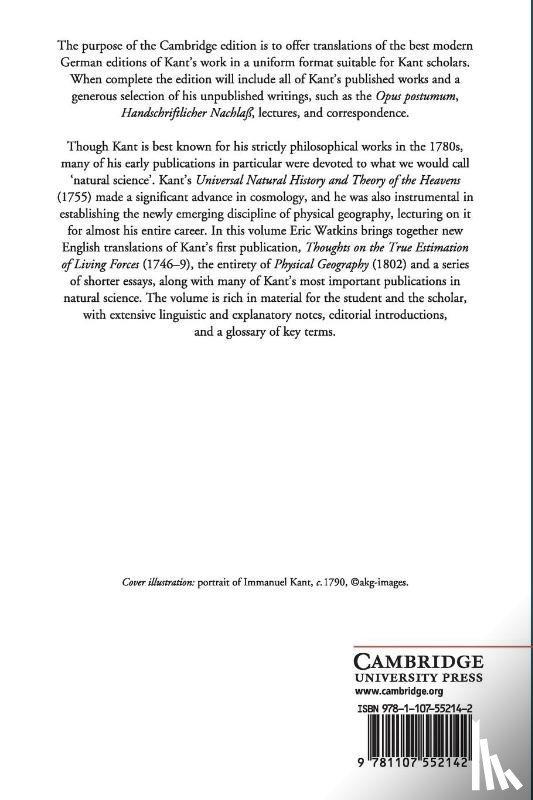 Kant, Immanuel - Kant: Natural Science