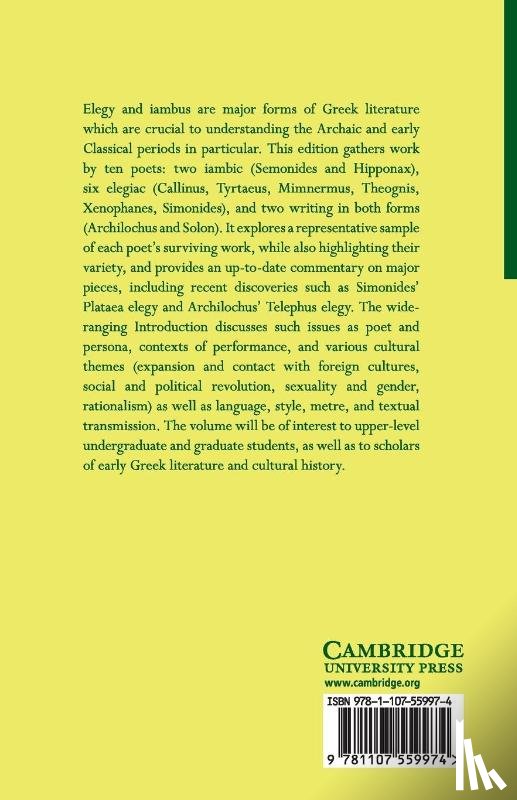 - Greek Elegy and Iambus