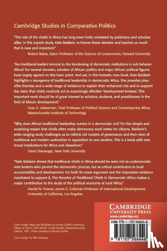 Baldwin, Kate (Yale University - The Paradox of Traditional Chiefs in Democratic Africa