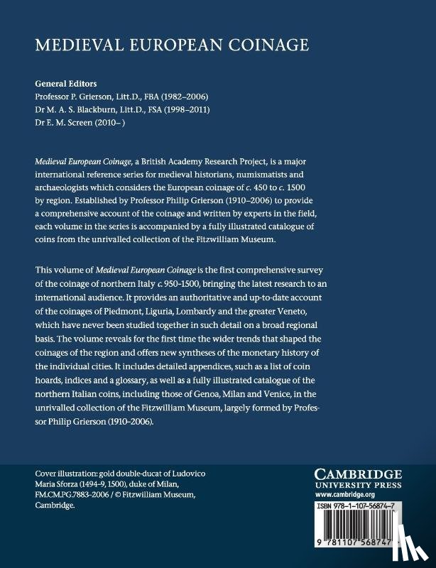 Day, Jr, Matzke, Michael, Saccocci, Andrea (Universita degli Studi di Udine - Medieval European Coinage: Volume 12, Northern Italy