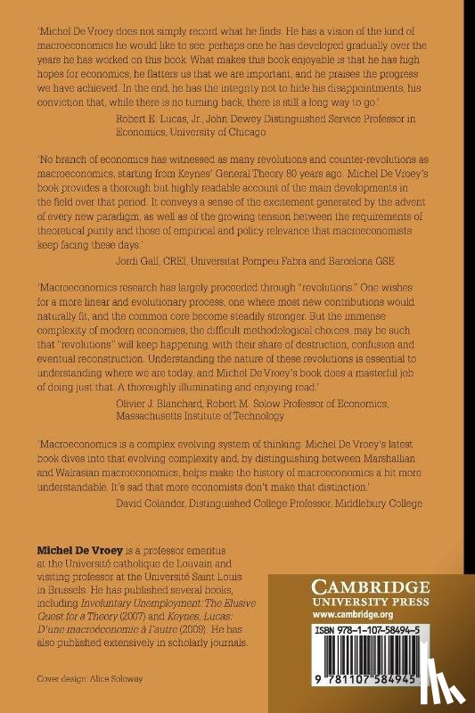 De Vroey, Michel (Universite Catholique de Louvain - A History of Macroeconomics from Keynes to Lucas and Beyond