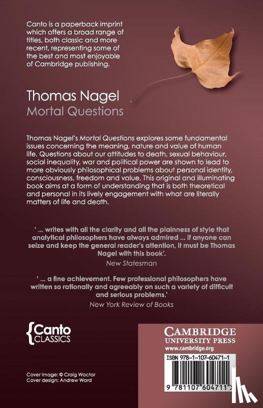 Nagel, Thomas - Mortal Questions