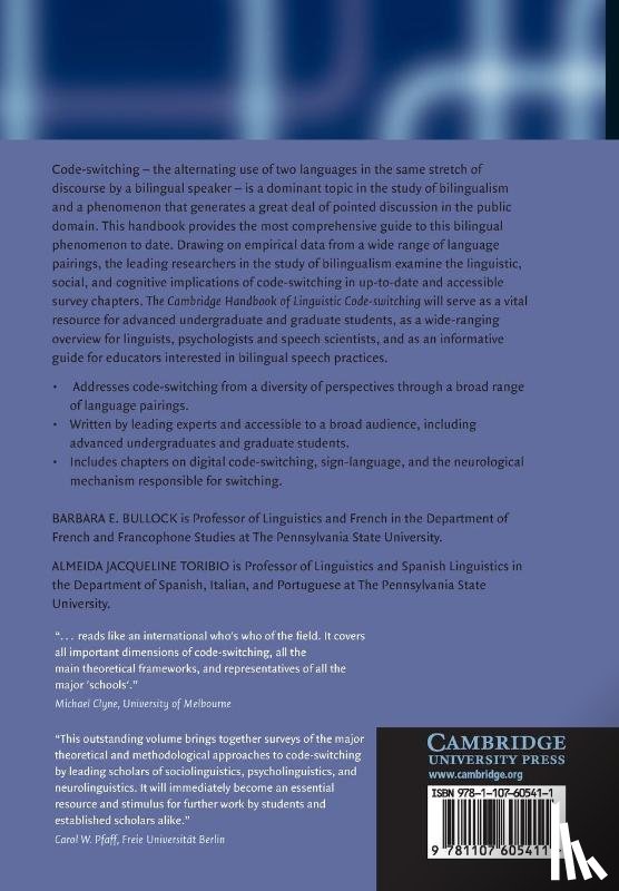  - The Cambridge Handbook of Linguistic Code-switching