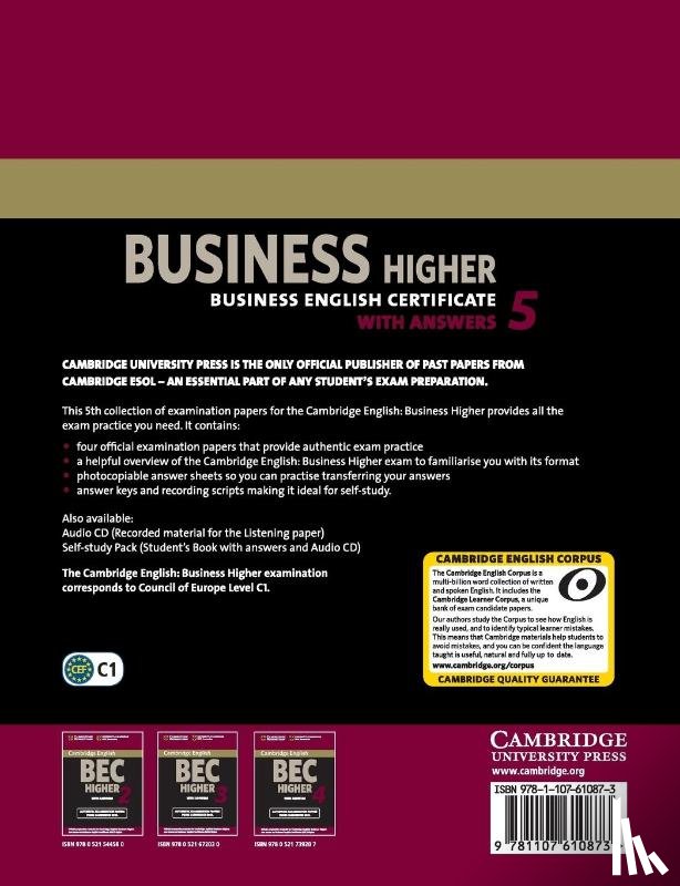 Cambridge ESOL - Cambridge English Business 5 Higher Student's Book with Answers