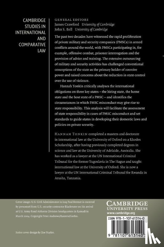 Tonkin, Hannah (University of Oxford) - State Control over Private Military and Security Companies in Armed Conflict