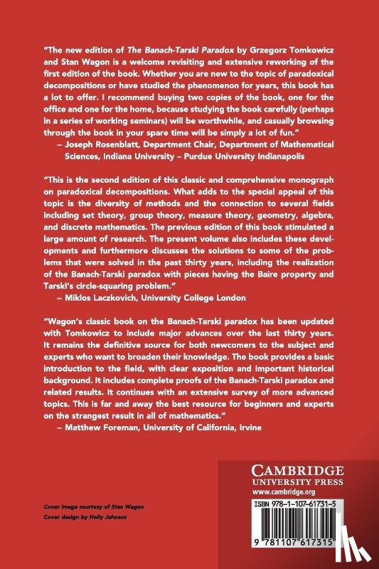 Tomkowicz, Grzegorz, Wagon, Stan (Macalester College - The Banach–Tarski Paradox