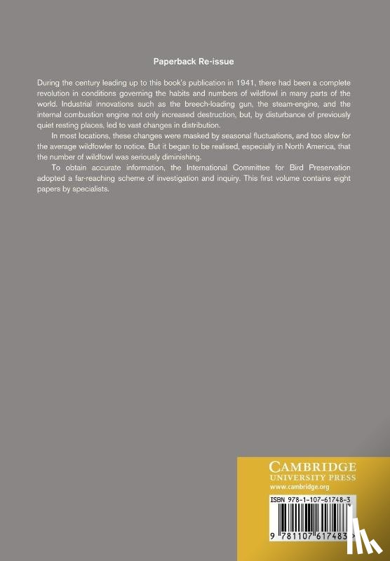 Berry, John - International Wildfowl Inquiry: Volume 1, Factors Affecting the General Status of Wild Geese and Wild Duck