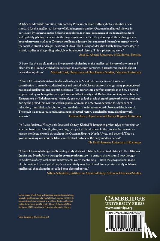 El-Rouayheb, Khaled (Harvard University - Islamic Intellectual History in the Seventeenth Century