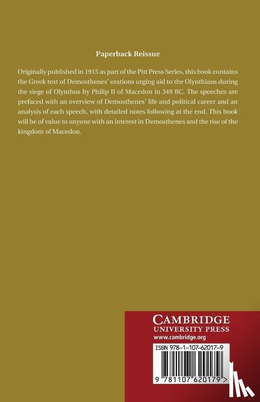 Demosthenes - The Olynthiac Speeches of Demosthenes