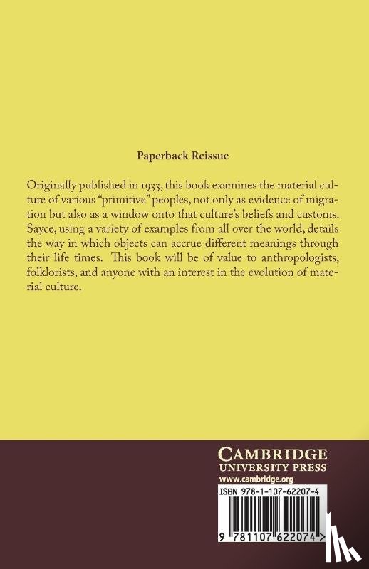 Sayce, Roderick Urwick - Primitive Arts and Crafts