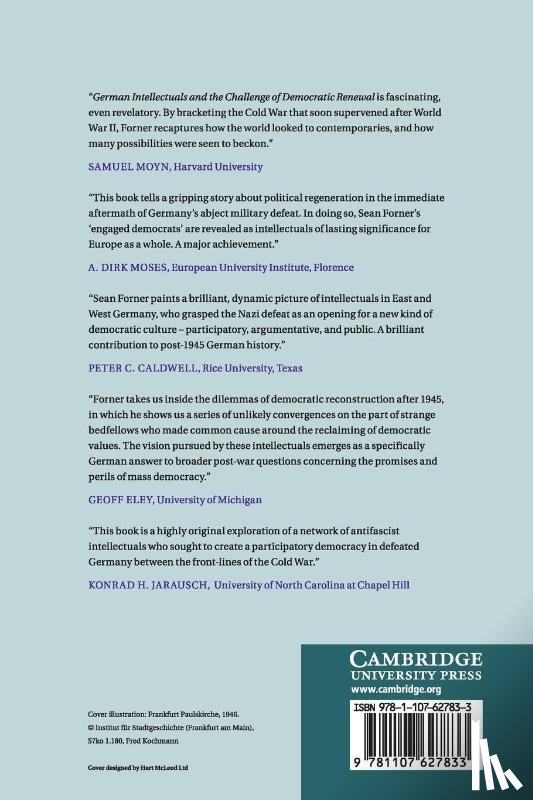 Forner, Sean A. (Michigan State University) - German Intellectuals and the Challenge of Democratic Renewal