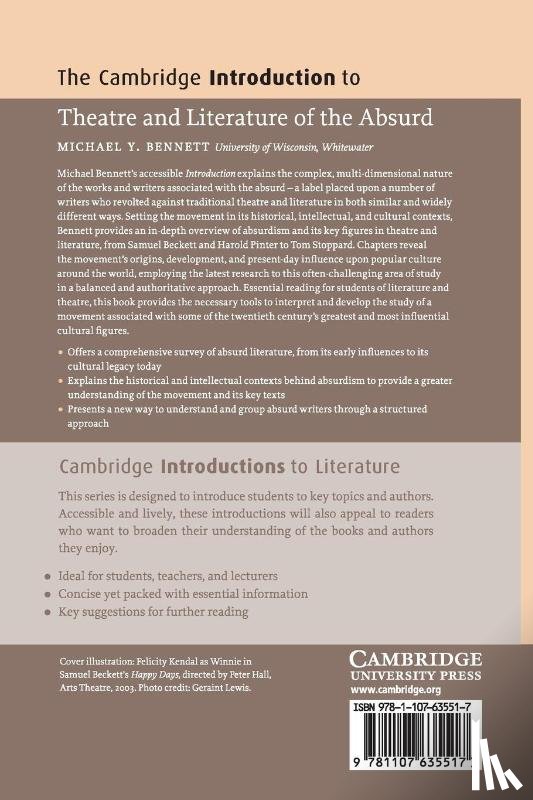Bennett, Michael Y. (University of Wisconsin - The Cambridge Introduction to Theatre and Literature of the Absurd