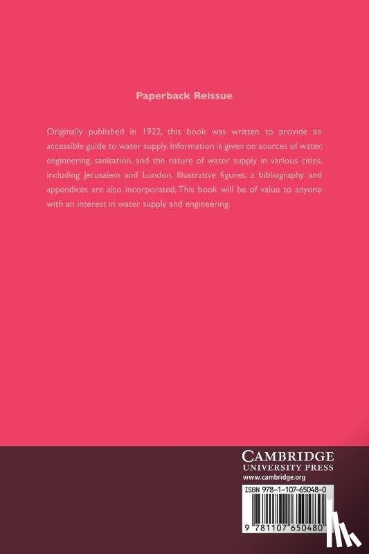 Garnett, William - A Little Book on Water Supply