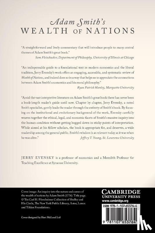 Evensky, Jerry (Syracuse University - Adam Smith's Wealth of Nations