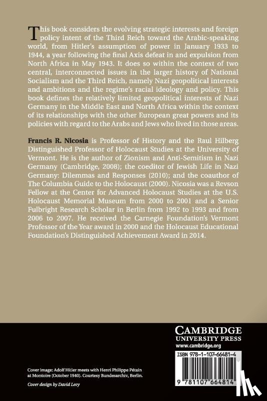 Nicosia, Francis R. (University of Vermont) - Nazi Germany and the Arab World