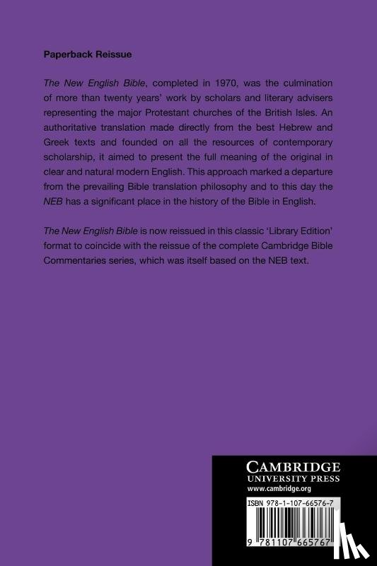 Bible O T Apocrypha English New English - New English Bible, Apocrypha