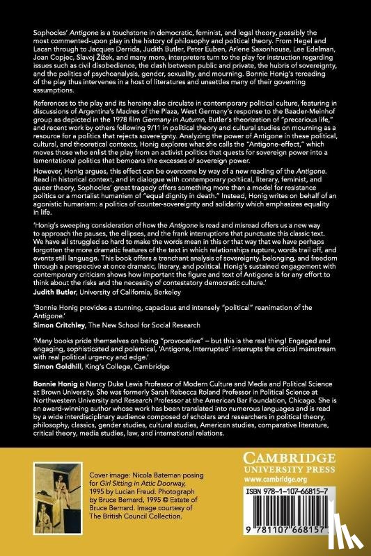 Honig, Bonnie (Northwestern University - Antigone, Interrupted