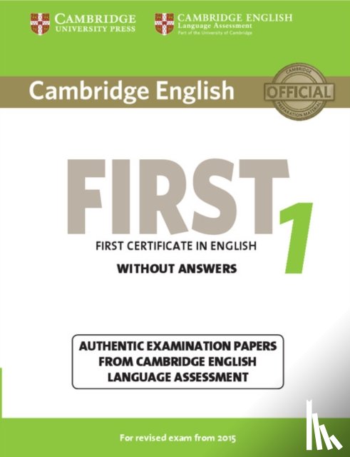 Various - Cambridge English First 1 for Revised Exam from 2015 Student's Book without Answers