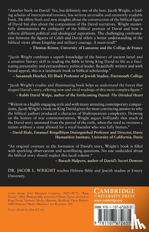 Wright, Jacob L. (Emory University - David, King of Israel, and Caleb in Biblical Memory