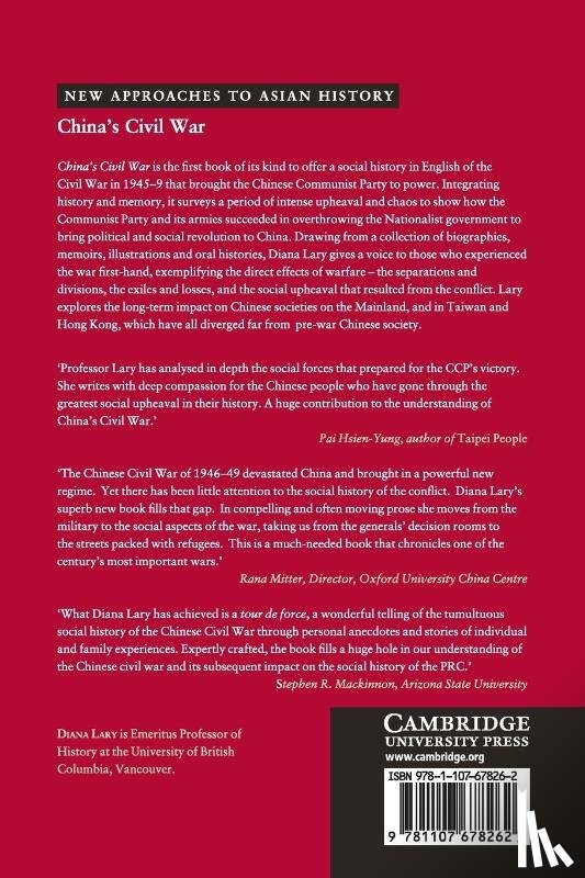 Lary, Diana (University of British Columbia - China's Civil War