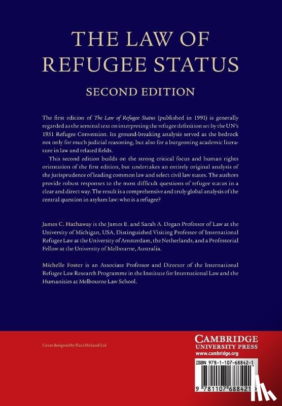 Hathaway, James C. (University of Michigan Law School), Foster, Michelle (University of Melbourne) - The Law of Refugee Status