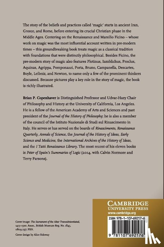 Copenhaver, Brian P. (University of California - Magic in Western Culture
