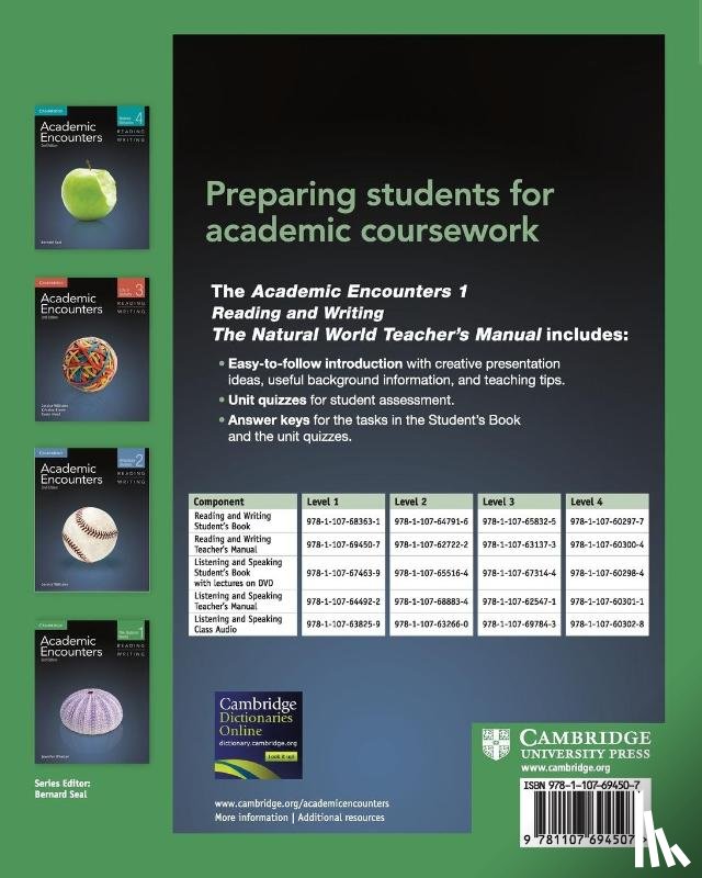 Wharton, Jennifer - Academic Encounters Level 1 Teacher's Manual Reading and Writing