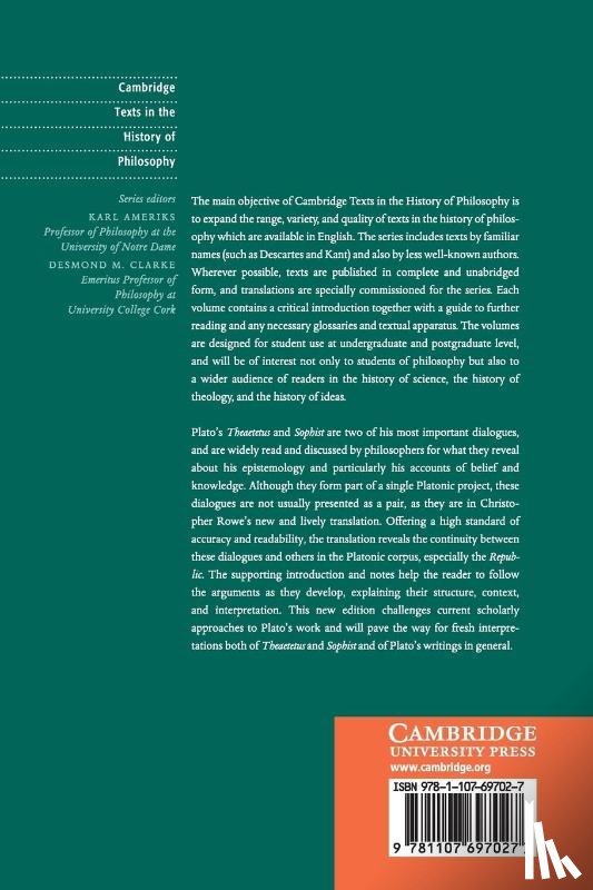 Rowe, Christopher - Plato: Theaetetus and Sophist