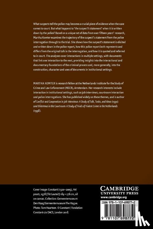 Komter, Martha - The Suspect's Statement