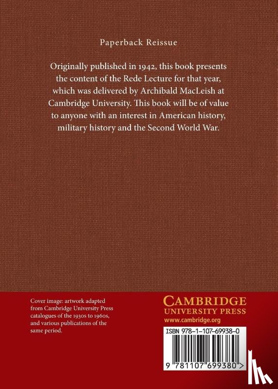 MacLeish, Archibald - American Opinion and the War