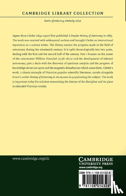 Clerke, Agnes Mary - A Popular History of Astronomy During the Nineteenth Century