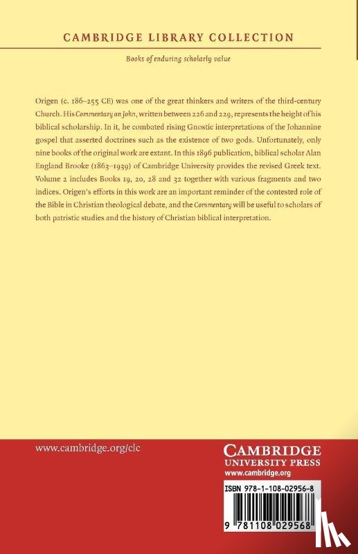 Origen - The Commentary of Origen on S. John's Gospel