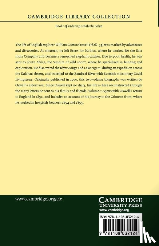 Oswell, William Edward - William Cotton Oswell, Hunter and Explorer