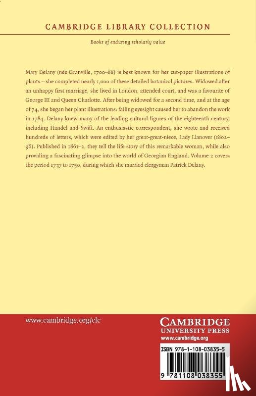 Delany, Mary - Autobiography and Correspondence of Mary Granville, Mrs Delany