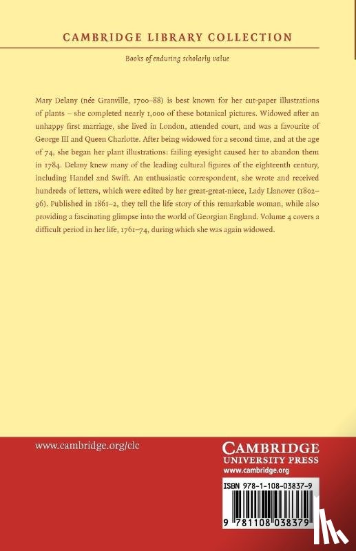 Delany, Mary - Autobiography and Correspondence of Mary Granville, Mrs Delany