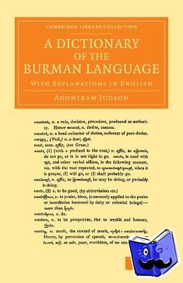 Judson, Adoniram - A Dictionary of the Burman Language