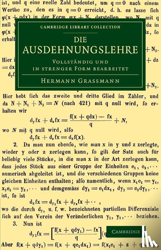 Grassmann, Hermann - Die Ausdehnungslehre